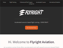 Tablet Screenshot of flyright-aviation.com